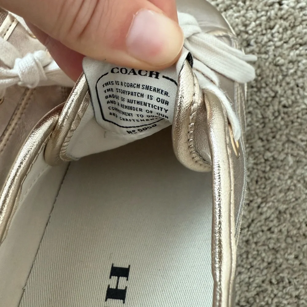 Coach Metallic Leather Sneakers